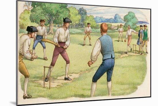 Cricket in the 18th Century-Pat Nicolle-Mounted Giclee Print