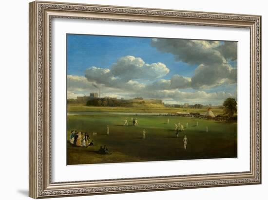 Cricket Match at Edenside, Carlisle, c.1844-Samuel Bough-Framed Giclee Print