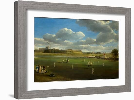 Cricket Match at Edenside, Carlisle, c.1844-Samuel Bough-Framed Giclee Print