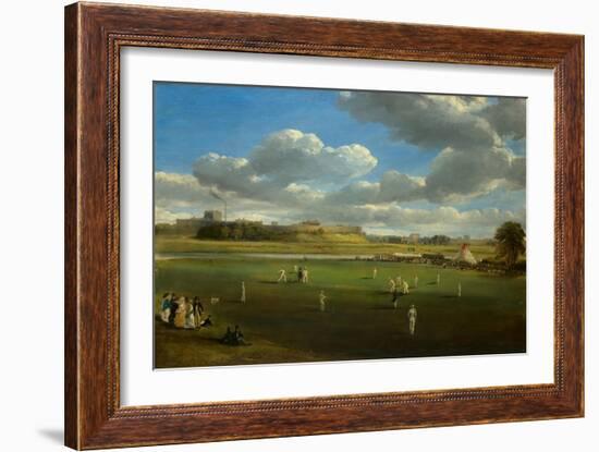 Cricket Match at Edenside, Carlisle, c.1844-Samuel Bough-Framed Giclee Print