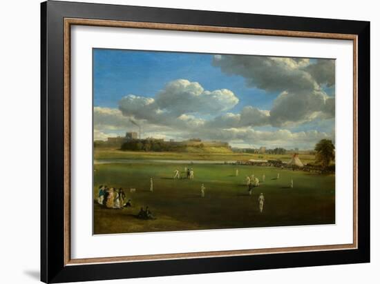 Cricket Match at Edenside, Carlisle, c.1844-Samuel Bough-Framed Giclee Print