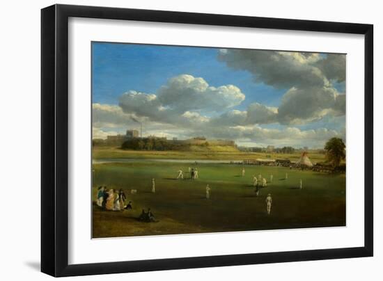 Cricket Match at Edenside, Carlisle, c.1844-Samuel Bough-Framed Giclee Print