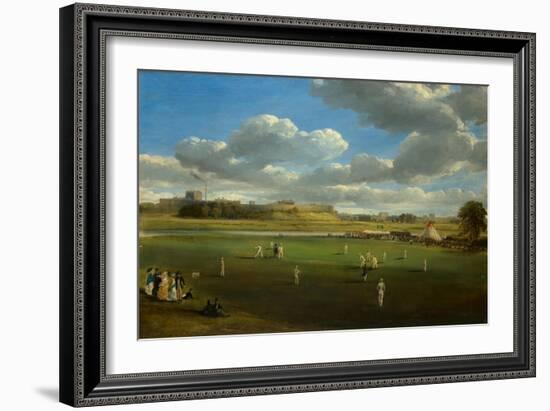 Cricket Match at Edenside, Carlisle, c.1844-Samuel Bough-Framed Giclee Print