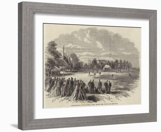 Cricket-Match at the Viceregal Lodge, Phoenix Park, Dublin-null-Framed Giclee Print