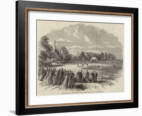 Cricket-Match at the Viceregal Lodge, Phoenix Park, Dublin-null-Framed Giclee Print