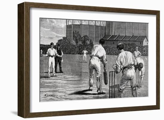 Cricket Match, England V Australia at the Oval 1882-William Barnes Wollen-Framed Art Print