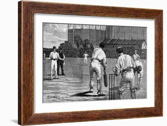 Cricket Match, England V Australia at the Oval 1882-William Barnes Wollen-Framed Art Print