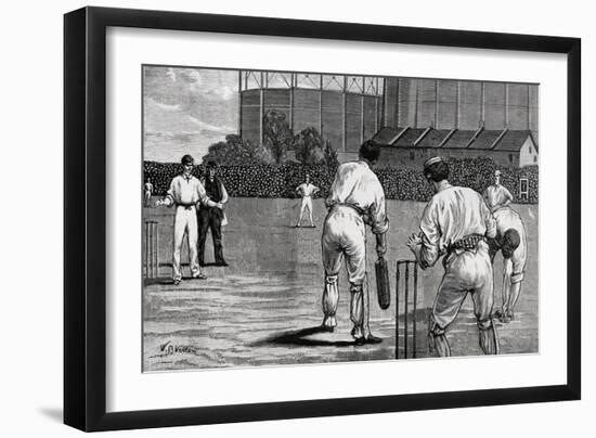 Cricket Match, England V Australia at the Oval 1882-William Barnes Wollen-Framed Art Print