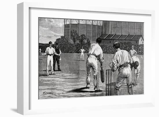 Cricket Match, England V Australia at the Oval 1882-William Barnes Wollen-Framed Art Print