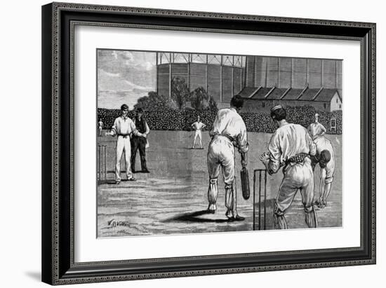 Cricket Match, England V Australia at the Oval 1882-William Barnes Wollen-Framed Art Print