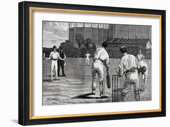 Cricket Match, England V Australia at the Oval 1882-William Barnes Wollen-Framed Art Print