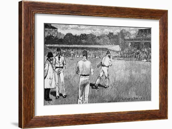 Cricket Match, Mcc V Australia 1884-Lucien Davis-Framed Art Print