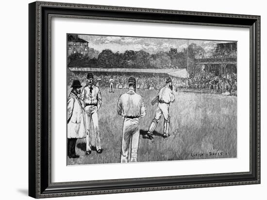 Cricket Match, Mcc V Australia 1884-Lucien Davis-Framed Art Print