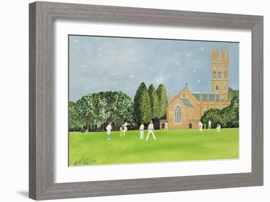 Cricket on Churchill Green-Judy Joel-Framed Giclee Print