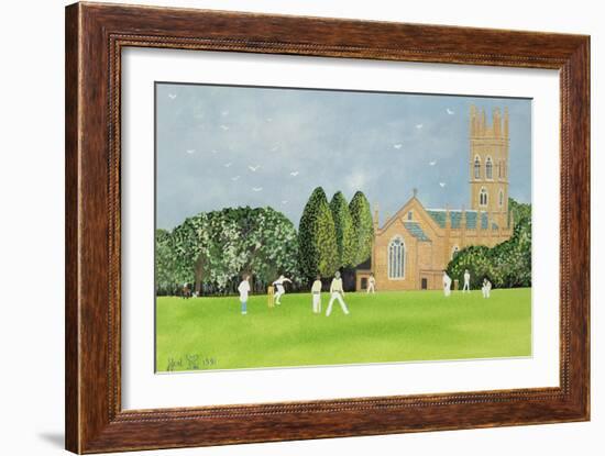 Cricket on Churchill Green-Judy Joel-Framed Giclee Print