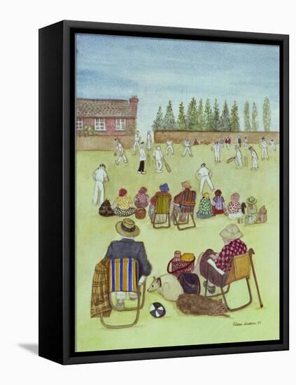 Cricket on the Green, 1987-Gillian Lawson-Framed Premier Image Canvas