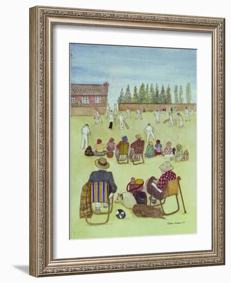 Cricket on the Green, 1987-Gillian Lawson-Framed Giclee Print