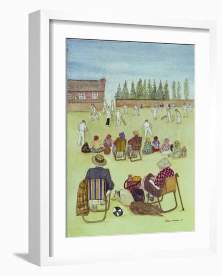 Cricket on the Green, 1987-Gillian Lawson-Framed Giclee Print