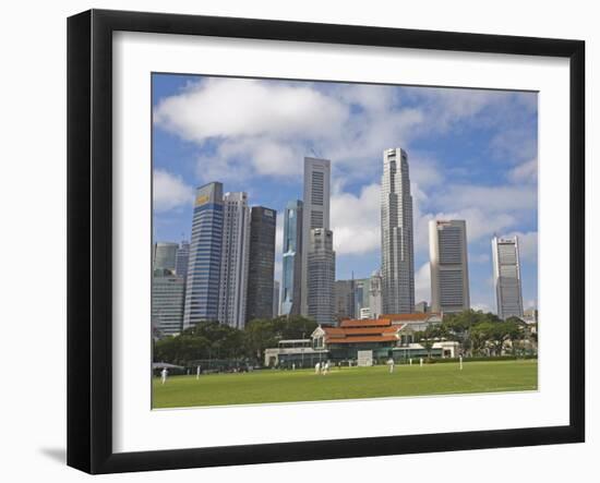 Cricket on the Padang, Singapore, Southeast Asia, Asia-Jean Brooks-Framed Photographic Print