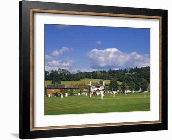 Cricket on Village Green, Surrey, England-Jon Arnold-Framed Photographic Print