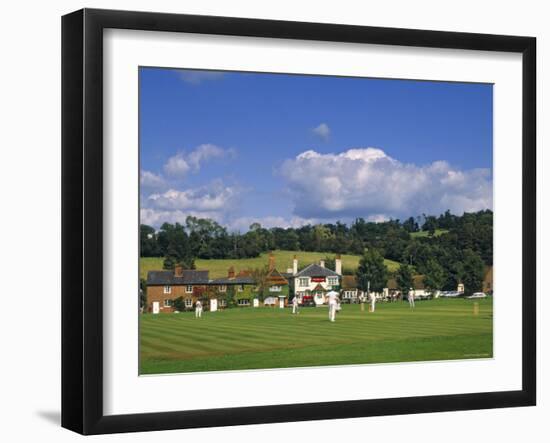 Cricket on Village Green, Surrey, England-Jon Arnold-Framed Photographic Print