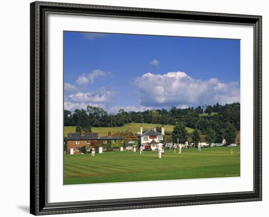 Cricket on Village Green, Surrey, England-Jon Arnold-Framed Photographic Print