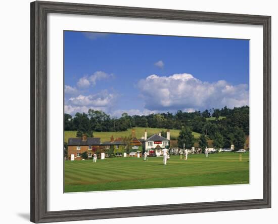 Cricket on Village Green, Surrey, England-Jon Arnold-Framed Photographic Print