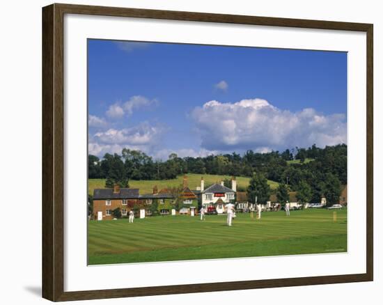 Cricket on Village Green, Surrey, England-Jon Arnold-Framed Photographic Print