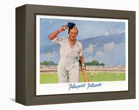 Cricket Player Raises His Cap as He Retires from the Pitch-Septimus Scott-Framed Stretched Canvas