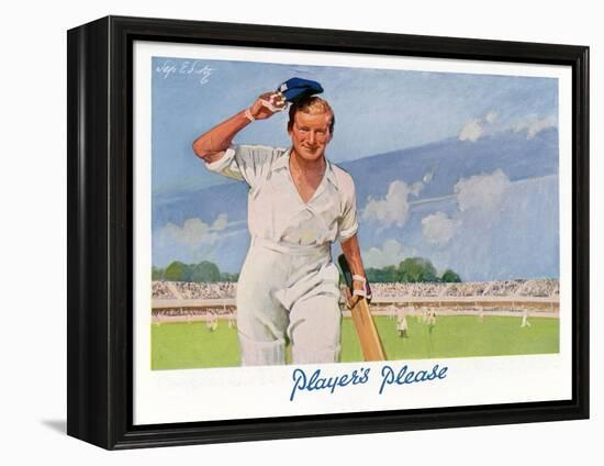 Cricket Player Raises His Cap as He Retires from the Pitch-Septimus Scott-Framed Stretched Canvas