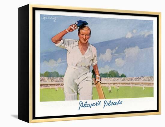 Cricket Player Raises His Cap as He Retires from the Pitch-Septimus Scott-Framed Stretched Canvas