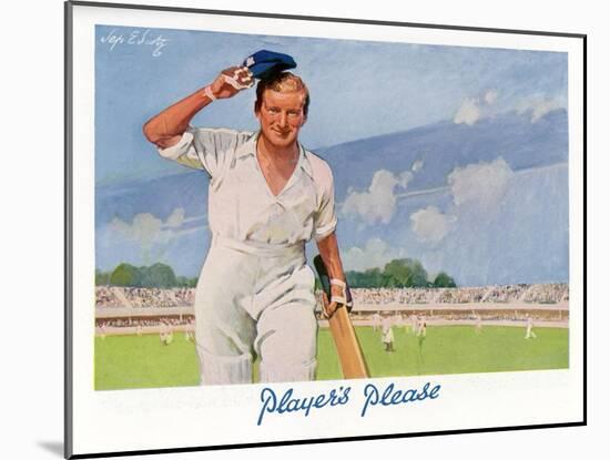 Cricket Player Raises His Cap as He Retires from the Pitch-Septimus Scott-Mounted Art Print