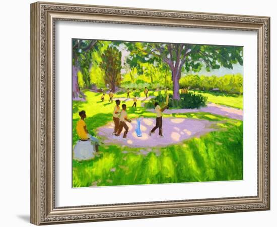 Cricket Practice, Botanical Gardens, Dominica, Grenadines, West Indies-Andrew Macara-Framed Giclee Print