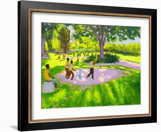 Cricket Practice, Botanical Gardens, Dominica, Grenadines, West Indies-Andrew Macara-Framed Giclee Print