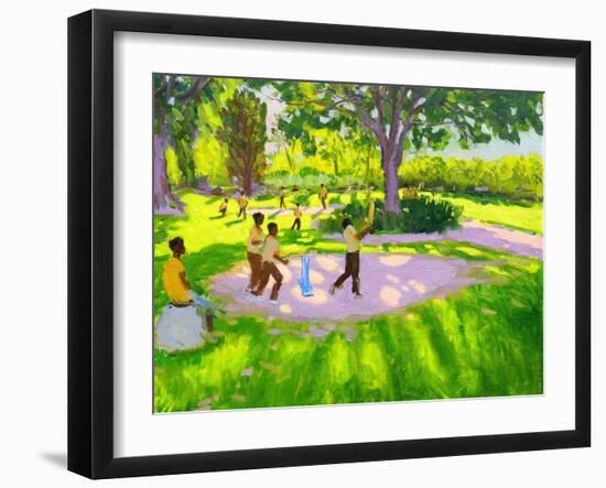 Cricket Practice, Botanical Gardens, Dominica, Grenadines, West Indies-Andrew Macara-Framed Giclee Print