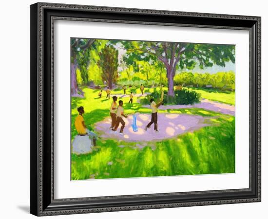 Cricket Practice, Botanical Gardens, Dominica, Grenadines, West Indies-Andrew Macara-Framed Giclee Print