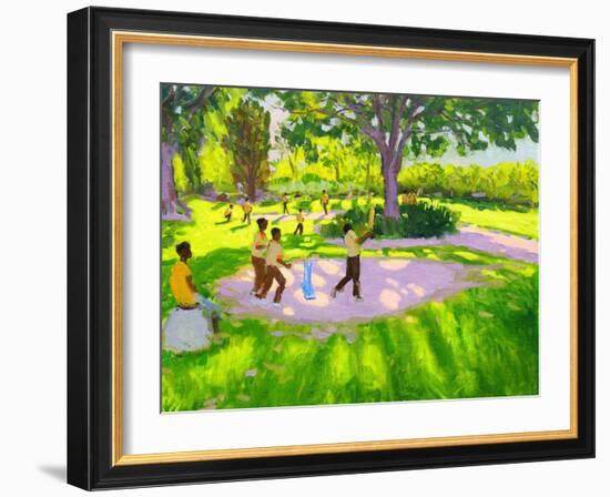 Cricket Practice, Botanical Gardens, Dominica, Grenadines, West Indies-Andrew Macara-Framed Giclee Print