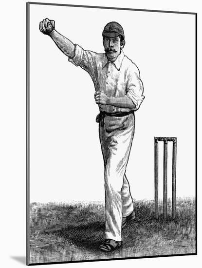 Cricket the Leg-Break Bowling Technique-null-Mounted Art Print