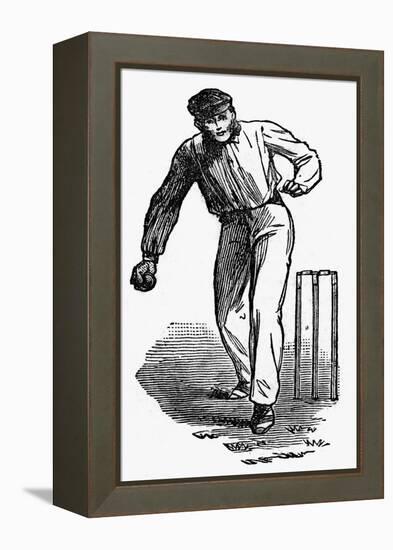 Cricket the Underhand Bowling Technique-null-Framed Stretched Canvas