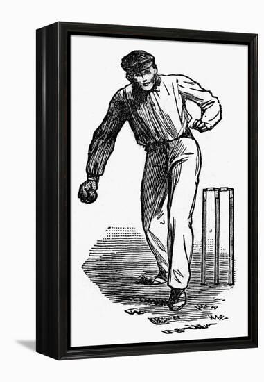 Cricket the Underhand Bowling Technique-null-Framed Stretched Canvas