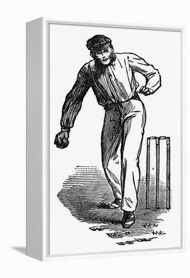 Cricket the Underhand Bowling Technique-null-Framed Stretched Canvas