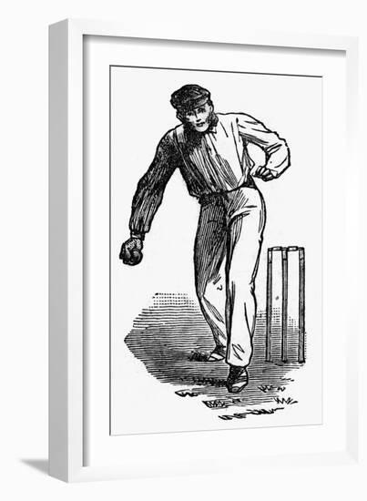 Cricket the Underhand Bowling Technique-null-Framed Premium Giclee Print