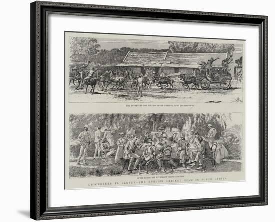 Cricketers in Clover, the English Cricket Team in South Africa-Alfred Chantrey Corbould-Framed Giclee Print