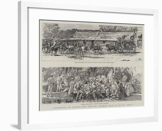 Cricketers in Clover, the English Cricket Team in South Africa-Alfred Chantrey Corbould-Framed Giclee Print