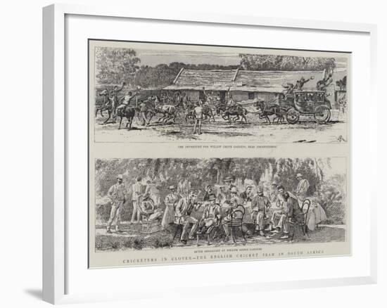 Cricketers in Clover, the English Cricket Team in South Africa-Alfred Chantrey Corbould-Framed Giclee Print