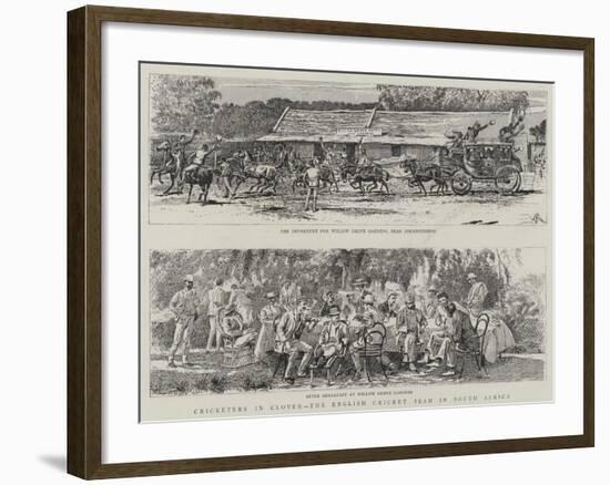 Cricketers in Clover, the English Cricket Team in South Africa-Alfred Chantrey Corbould-Framed Giclee Print