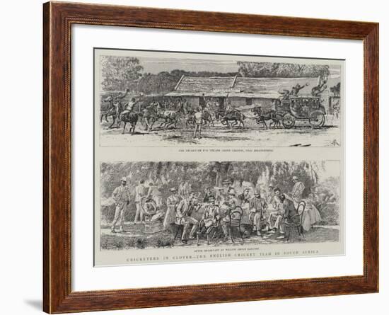 Cricketers in Clover, the English Cricket Team in South Africa-Alfred Chantrey Corbould-Framed Giclee Print