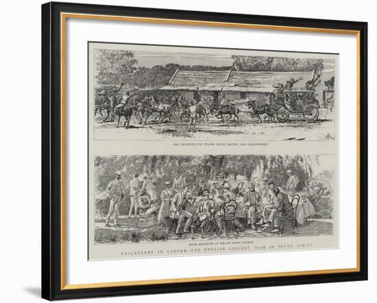 Cricketers in Clover, the English Cricket Team in South Africa-Alfred Chantrey Corbould-Framed Giclee Print