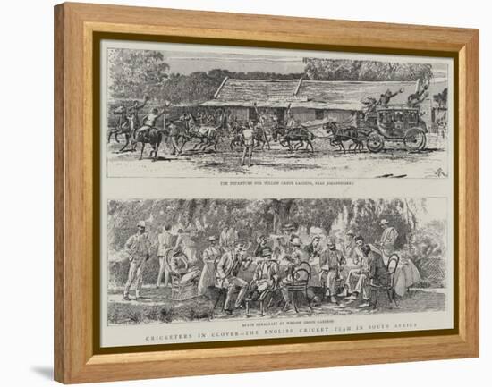 Cricketers in Clover, the English Cricket Team in South Africa-Alfred Chantrey Corbould-Framed Premier Image Canvas