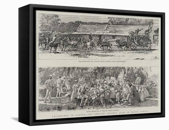 Cricketers in Clover, the English Cricket Team in South Africa-Alfred Chantrey Corbould-Framed Premier Image Canvas